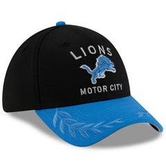Detroit Lions New Era 2025 NFL Draft 39THIRTY Flex Hat Black/Blue