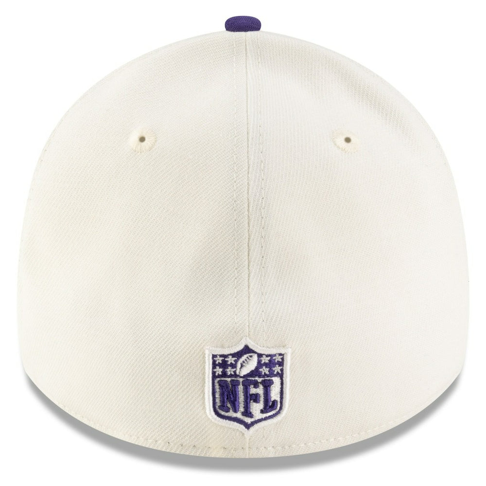 Baltimore Ravens New Era 2025 NFL Draft 39THIRTY Flex Hat Cream/Purple