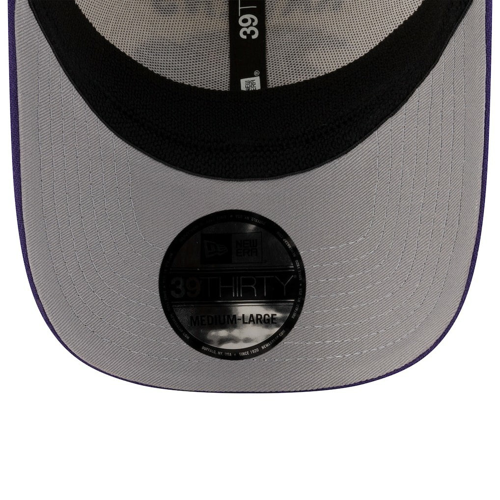 Baltimore Ravens New Era 2025 NFL Draft 39THIRTY Flex Hat Cream/Purple