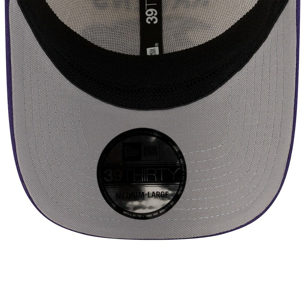Baltimore Ravens New Era 2025 NFL Draft 39THIRTY Flex Hat Cream/Purple