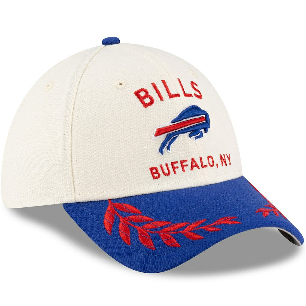 Buffalo Bills New Era 2025 NFL Draft 39THIRTY Flex Hat Cream/Royal