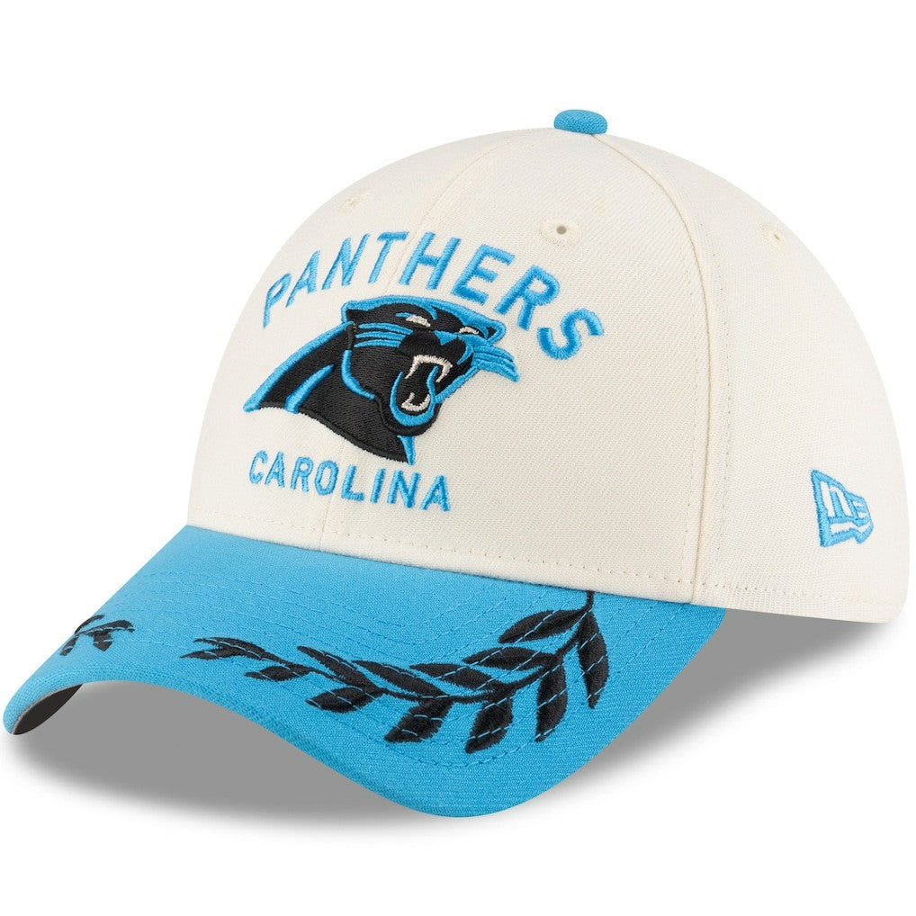 Carolina Panthers New Era 2025 NFL Draft 39THIRTY Flex Hat Cream/Blue
