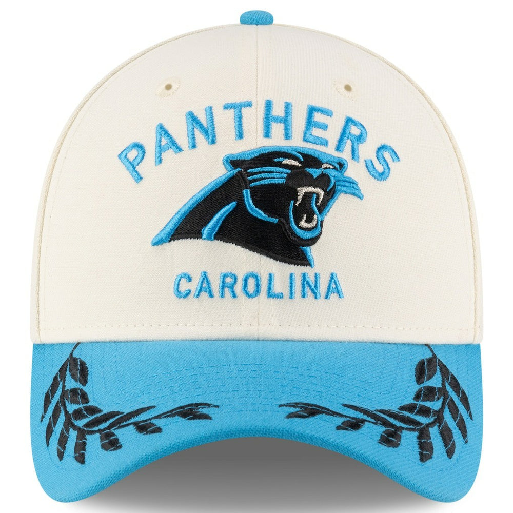 Carolina Panthers New Era 2025 NFL Draft 39THIRTY Flex Hat Cream/Blue