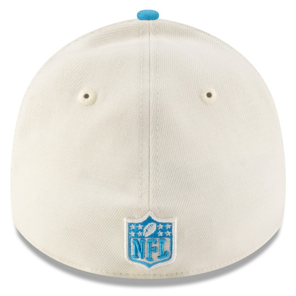 Carolina Panthers New Era 2025 NFL Draft 39THIRTY Flex Hat Cream/Blue