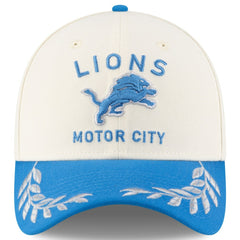Detroit Lions New Era 2025 NFL Draft 39THIRTY Flex Hat Cream/Blue