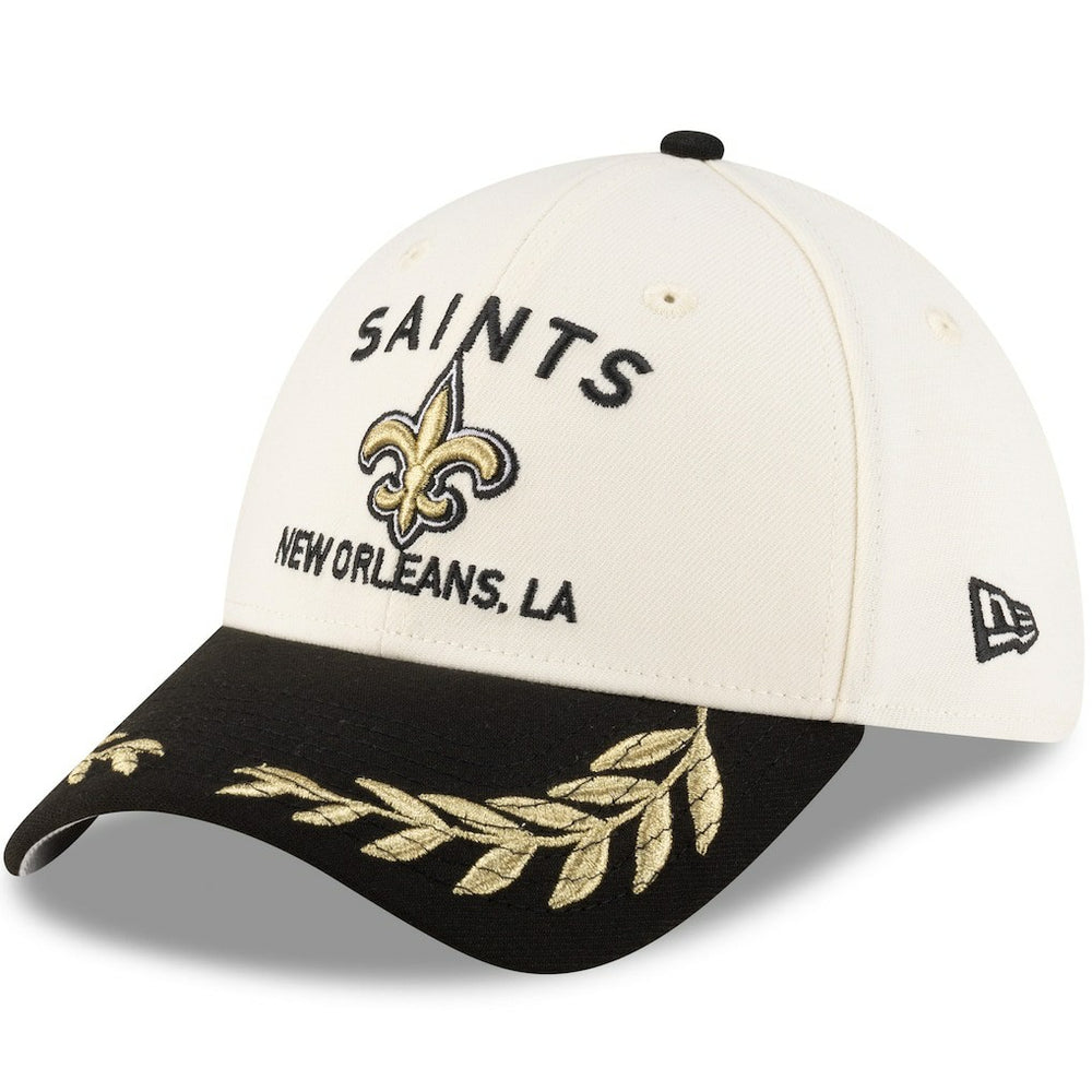 New Orleans Saints New Era 2025 NFL Draft 39THIRTY Flex Hat Cream/Black