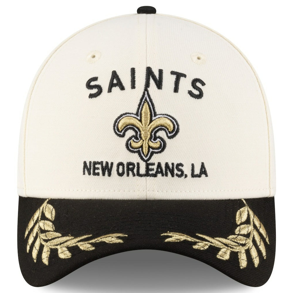 New Orleans Saints New Era 2025 NFL Draft 39THIRTY Flex Hat Cream/Black