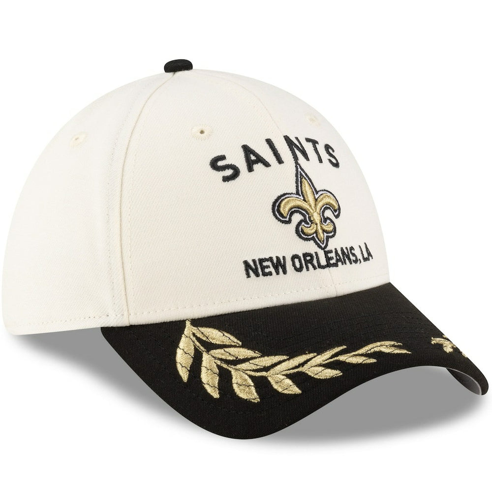 New Orleans Saints New Era 2025 NFL Draft 39THIRTY Flex Hat Cream/Black