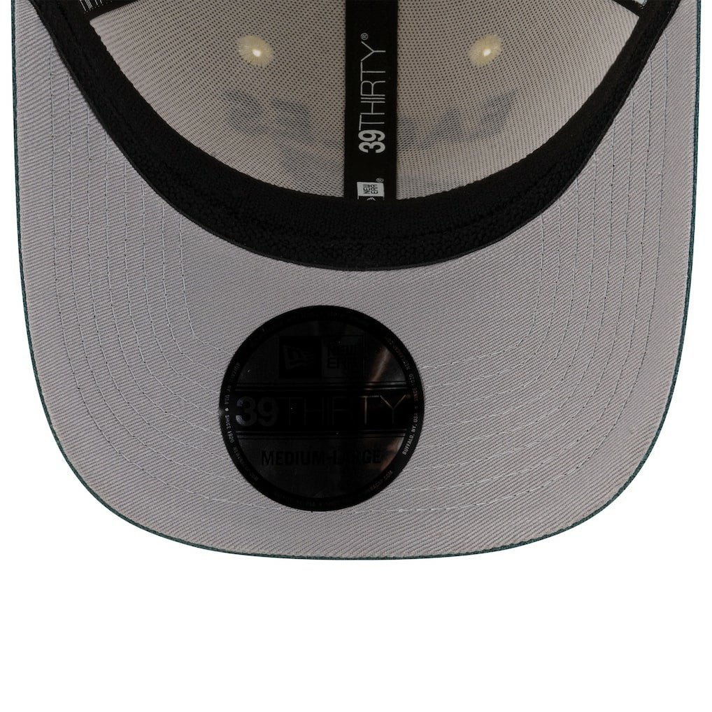 Philadelphia Eagles New Era 2025 NFL Draft 39THIRTY Flex Hat Cream/Midnight Green