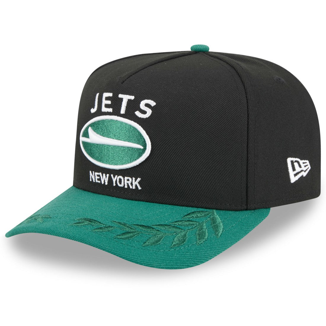New York Jets New Era Youth 2025 NFL Draft A-Frame 9FIFTY Snapback Hat Black/Green