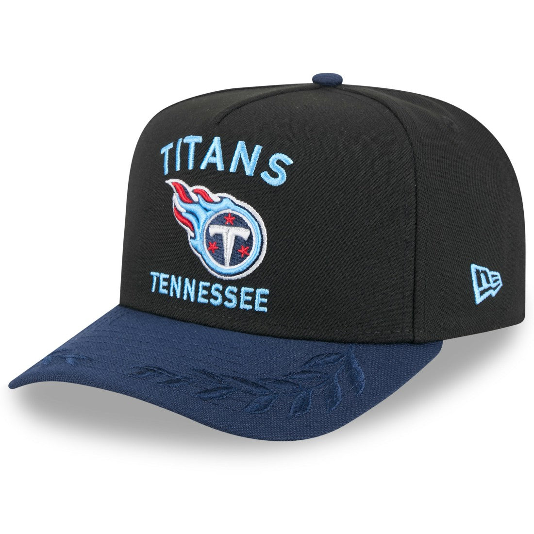 Tennessee Titans New Era Youth 2025 NFL Draft A-Frame 9FIFTY Snapback Hat Black/Navy