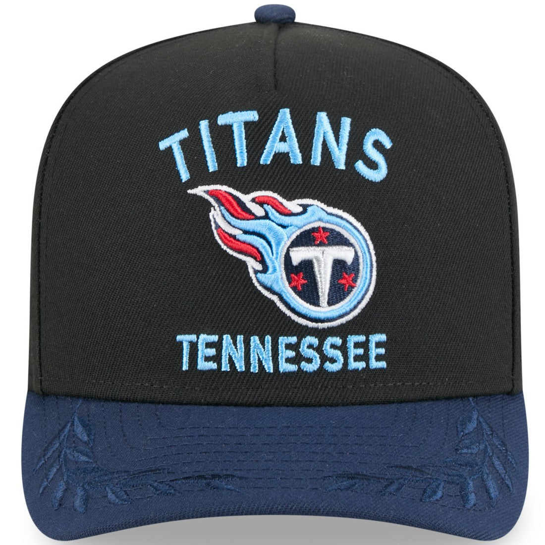 Tennessee Titans New Era Youth 2025 NFL Draft A-Frame 9FIFTY Snapback Hat Black/Navy