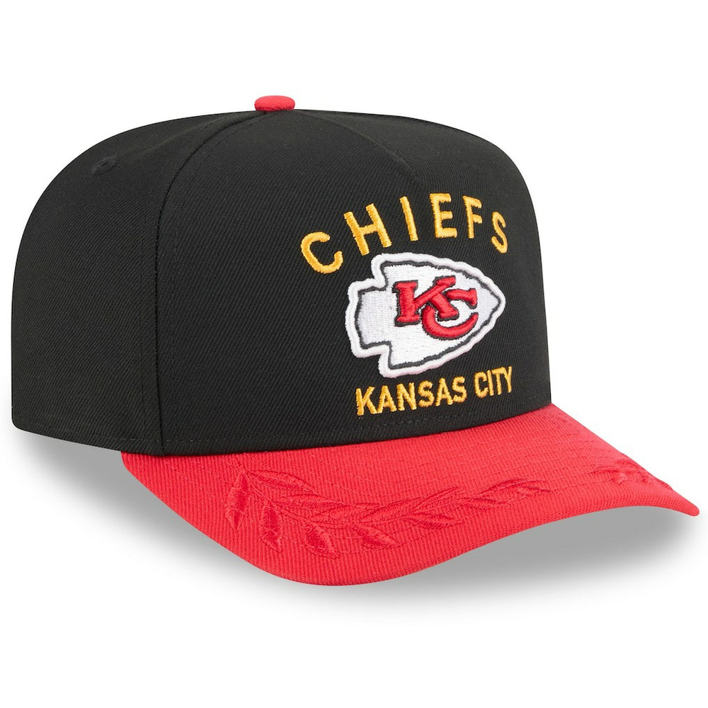 Kansas City Chiefs New Era Youth 2025 NFL Draft A-Frame 9FIFTY Snapback Hat Black/Red