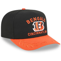 Cincinnati Bengals New Era Youth 2025 NFL Draft A-Frame 9FIFTY Snapback Hat Black/Orange