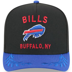 Buffalo Bills New Era Youth 2025 NFL Draft A-Frame 9FIFTY Snapback Hat Black/Royal