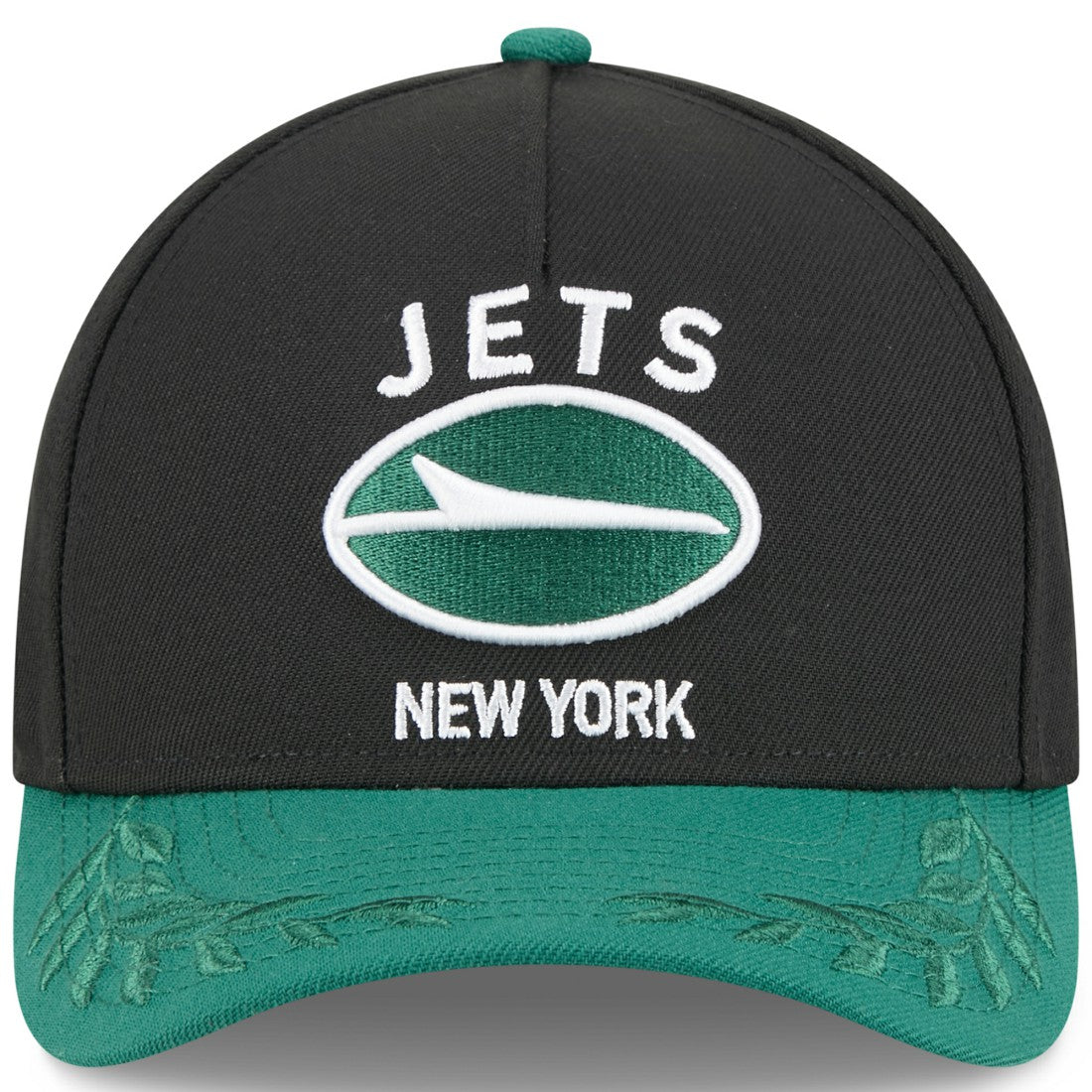 New York Jets New Era Youth 2025 NFL Draft 9FORTY A-Frame M-Crown Adjustable Hat Black/Green