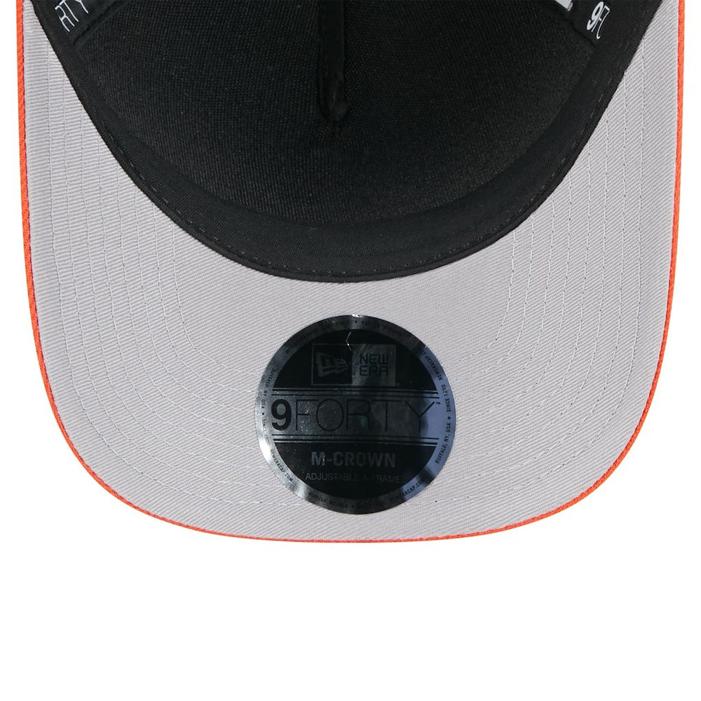 Cincinnati Bengals New Era Youth 2025 NFL Draft 9FORTY A-Frame M-Crown Adjustable Hat Black/Orange