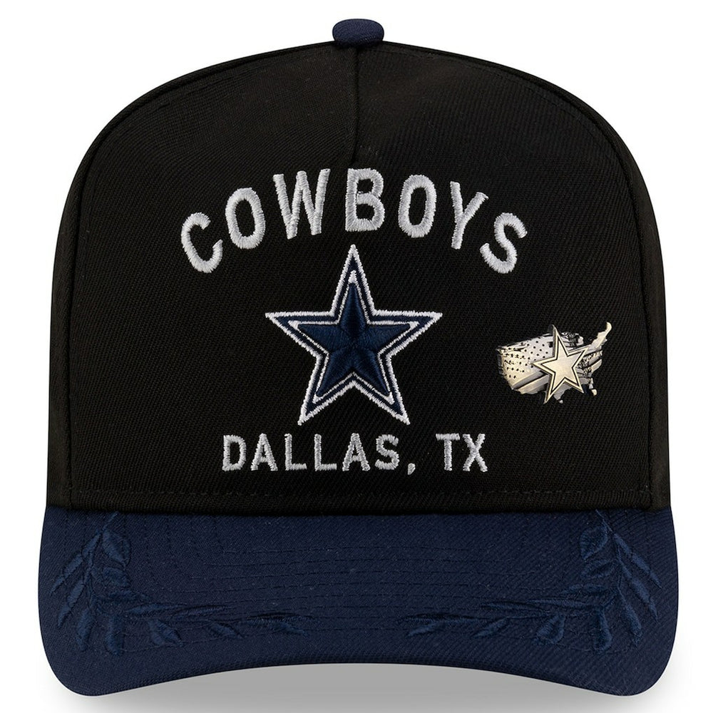 Dallas Cowboys New Era 2025 NFL Draft On Stage A-Frame 59FIFTY Fitted Hat Black/Navy