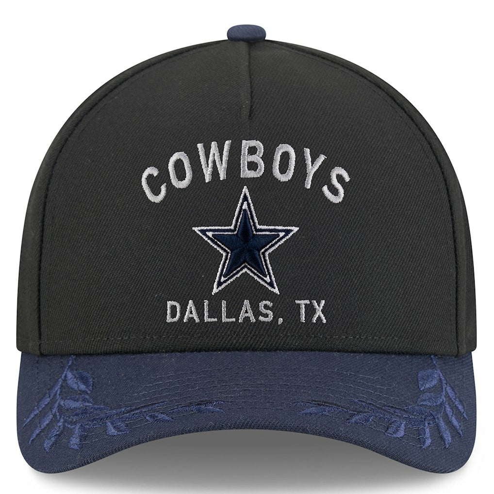 Dallas Cowboys New Era 2025 NFL Draft 9FORTY A-Frame M-Crown Adjustable Hat Black/Navy