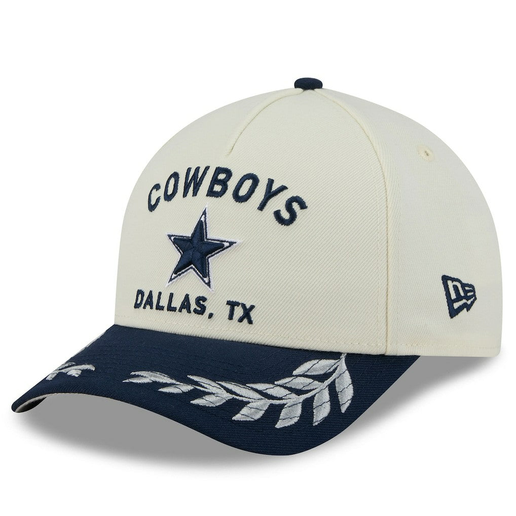 Dallas Cowboys New Era 2025 NFL Draft 39THIRTY Flex Hat Cream/Navy