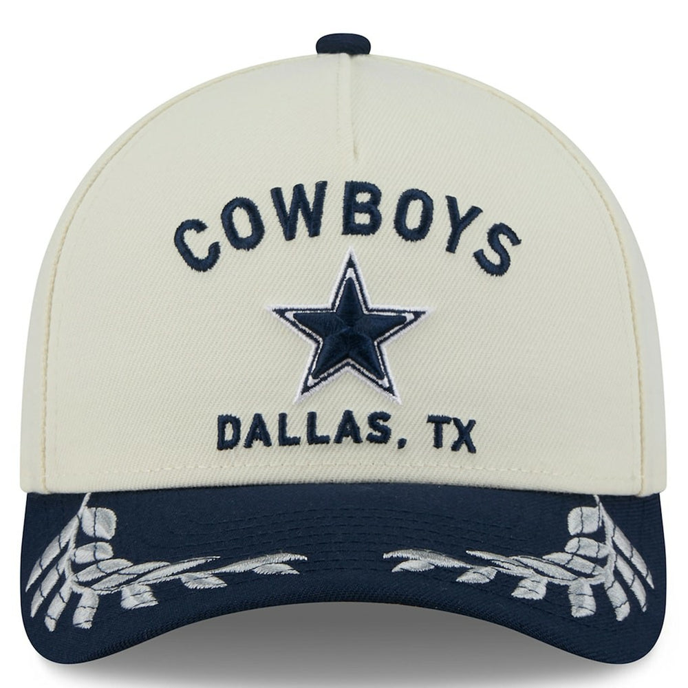 Dallas Cowboys New Era 2025 NFL Draft 39THIRTY Flex Hat Cream/Navy