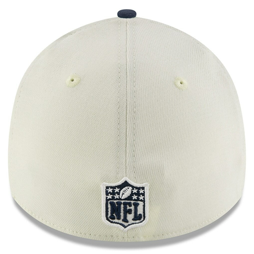 Dallas Cowboys New Era 2025 NFL Draft 39THIRTY Flex Hat Cream/Navy