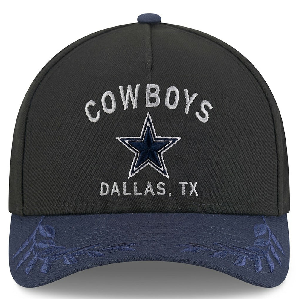 Dallas Cowboys New Era Youth 2025 NFL Draft 9FORTY A-Frame M-Crown Adjustable Hat Black/Navy