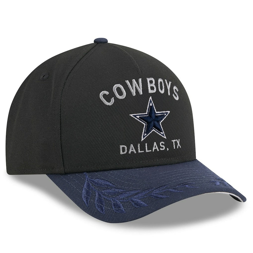 Dallas Cowboys New Era Youth 2025 NFL Draft 9FORTY A-Frame M-Crown Adjustable Hat Black/Navy