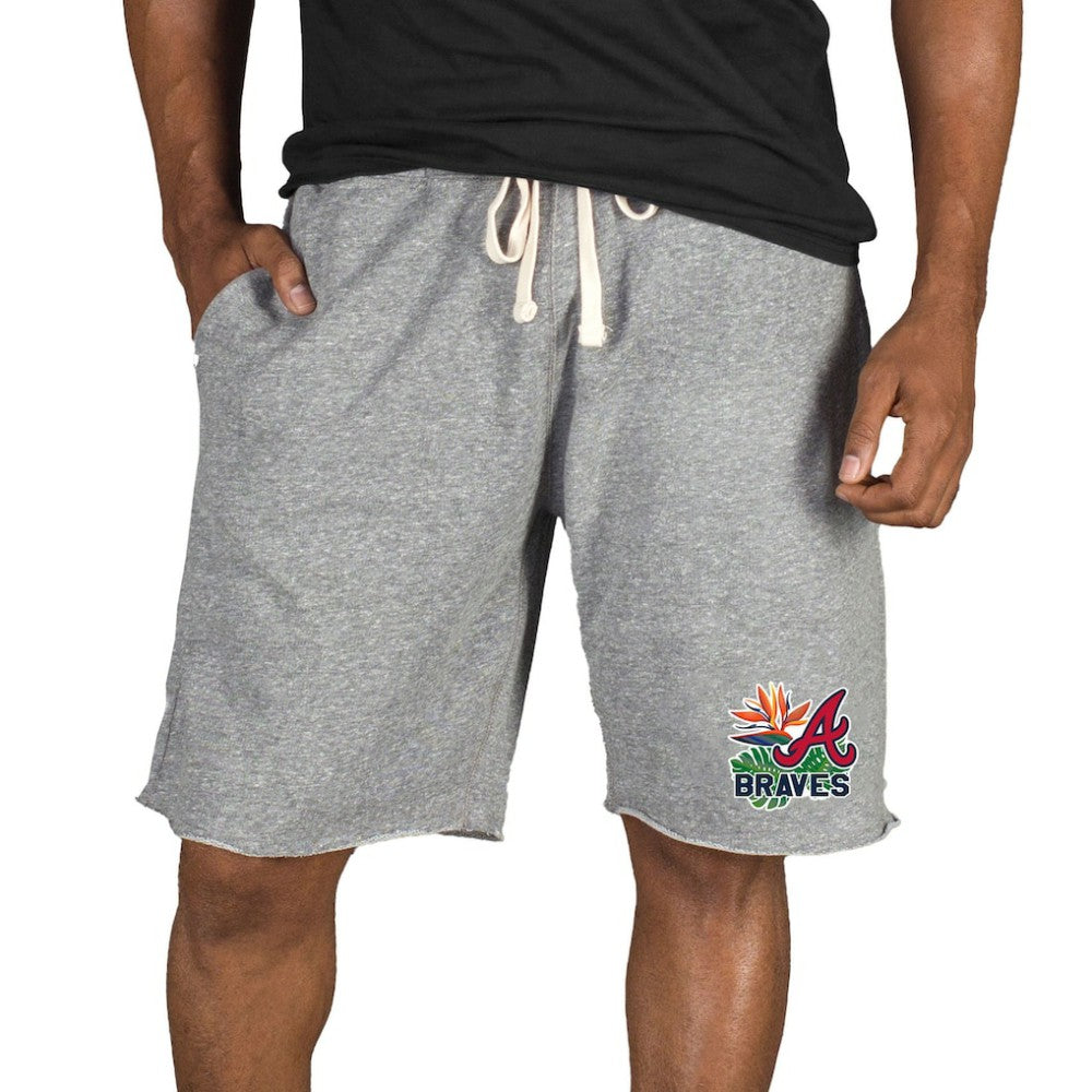 Atlanta Braves Concepts Sport Mainstream Tri-Blend Shorts - Gray - MLB Lifestyle