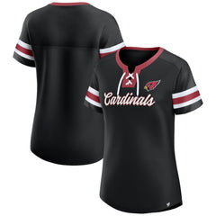 Fanatics Arizona Cardinals Women's Original State Lace-Up T-Shirt Black
