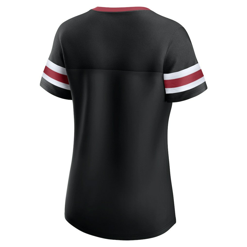 Fanatics Arizona Cardinals Women's Original State Lace-Up T-Shirt Black