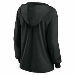 Fanatics Green Bay Packers Women's Blackout Slub Hoodie V-Neck Long Sleeve T-Shirt