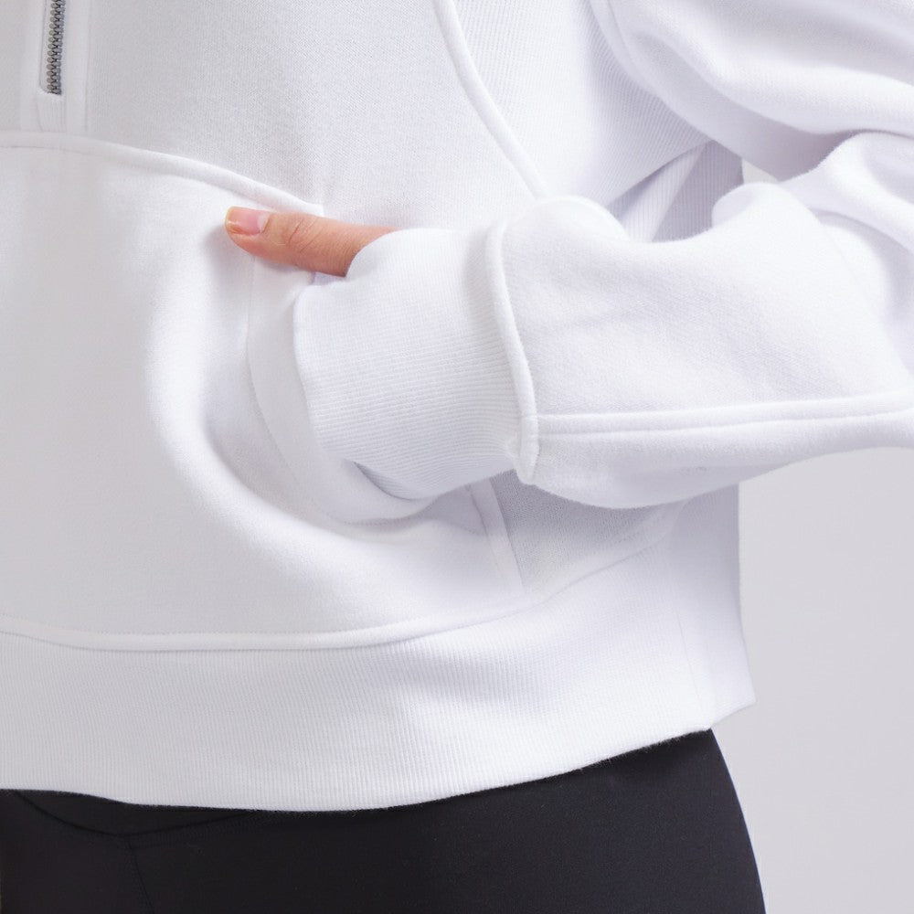 Vancouver Canucks lululemon Women's Scuba Oversized Half-Zip Hoodie - White - NHL 202151258