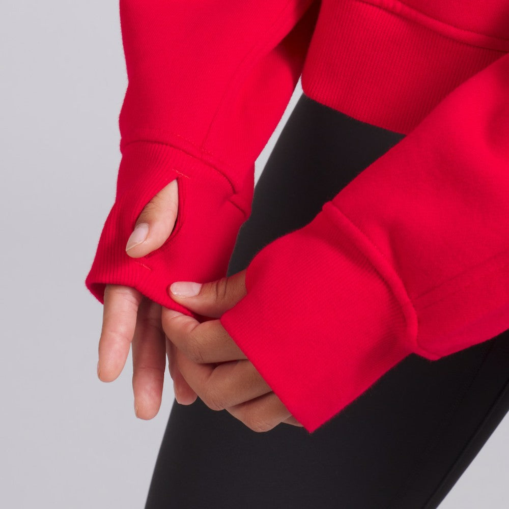 New York Rangers lululemon Women's Scuba Oversized Half-Zip Hoodie - True Red - NHL 202151260