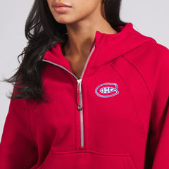 Montreal Canadiens lululemon Women's Scuba Oversized Half-Zip Hoodie - True Red - NHL 202151263