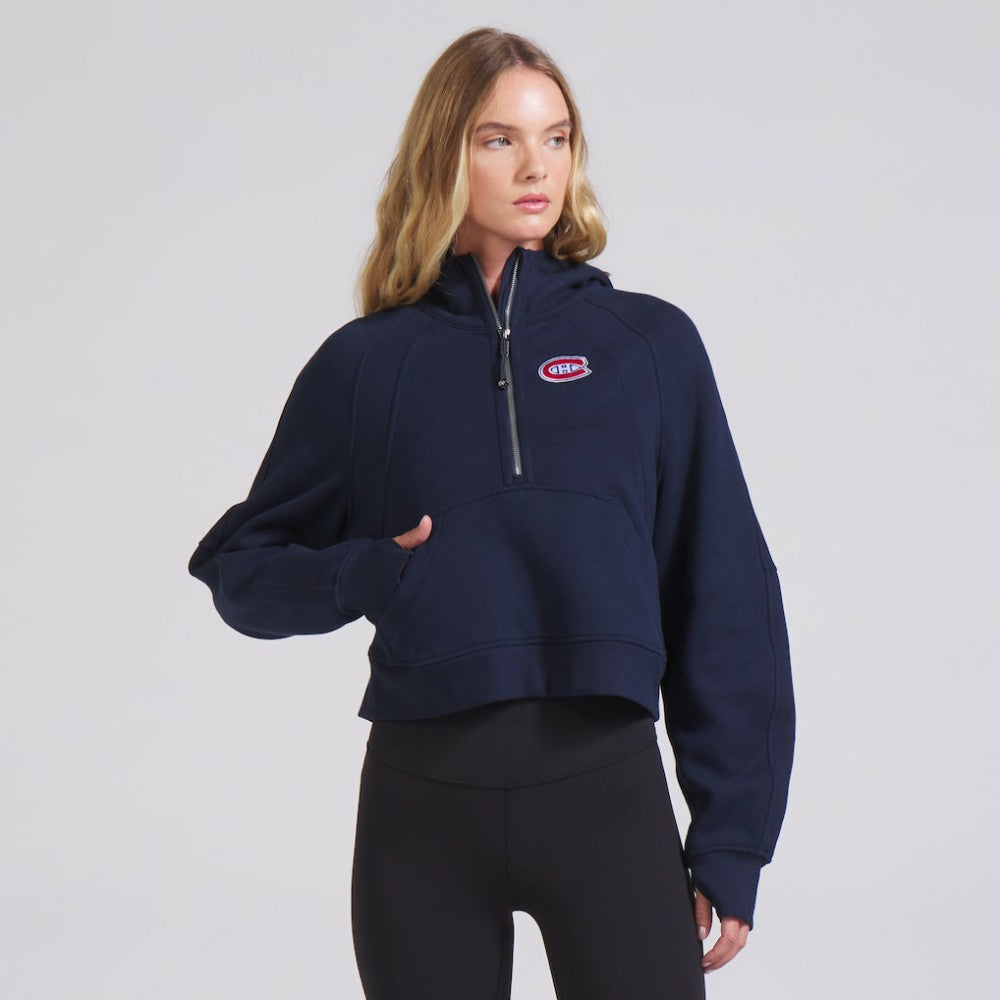 Montreal Canadiens lululemon Women's Scuba Oversized Half-Zip Hoodie - True Navy - NHL 202151264
