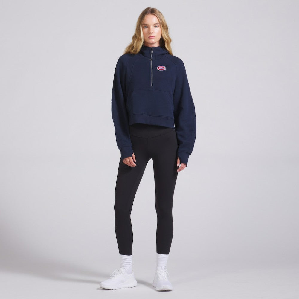 Montreal Canadiens lululemon Women's Scuba Oversized Half-Zip Hoodie - True Navy - NHL 202151264