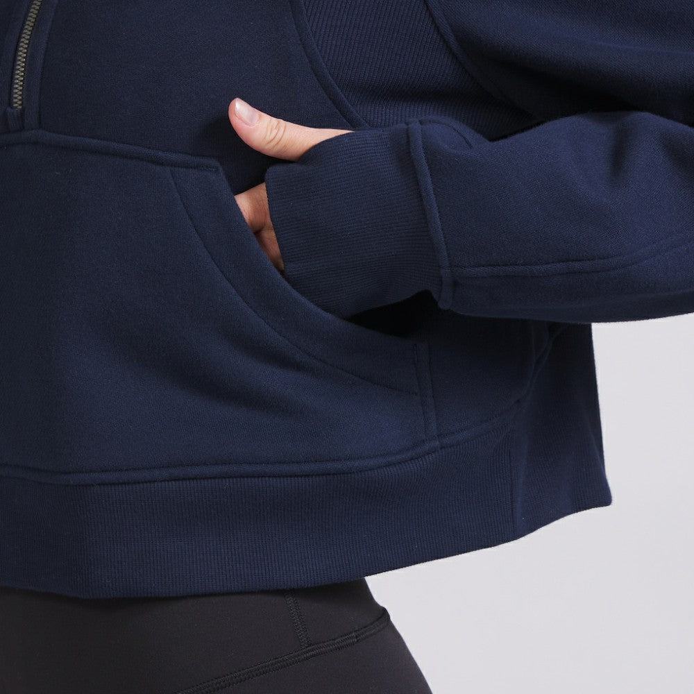Montreal Canadiens lululemon Women's Scuba Oversized Half-Zip Hoodie - True Navy - NHL 202151264