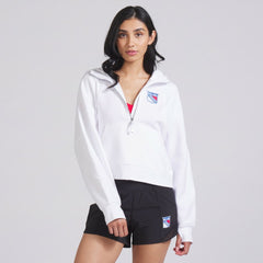 New York Rangers lululemon Women's Scuba Oversized Half-Zip Hoodie - White - NHL 202151267