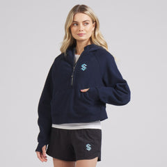 Seattle Kraken lululemon Women's Scuba Oversized Half-Zip Hoodie - True Navy - NHL 202151268