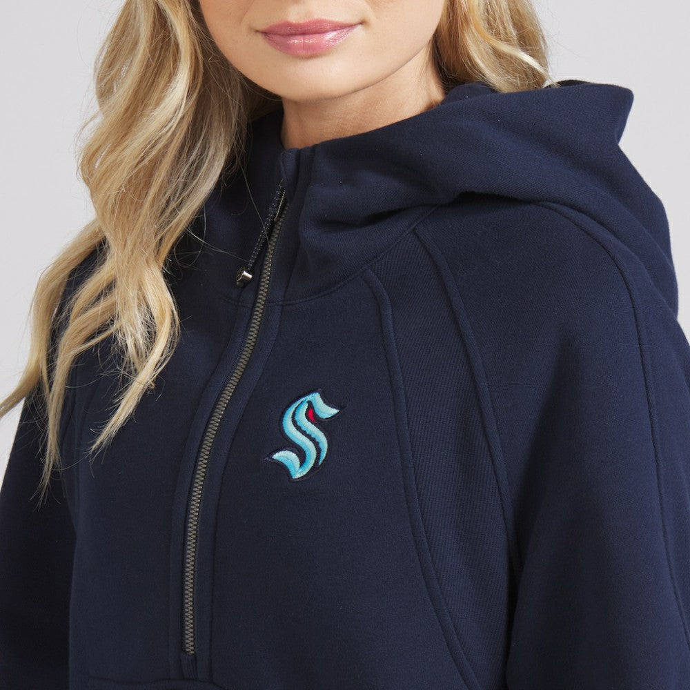 Seattle Kraken lululemon Women's Scuba Oversized Half-Zip Hoodie - True Navy - NHL 202151268