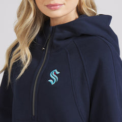 Seattle Kraken lululemon Women's Scuba Oversized Half-Zip Hoodie - True Navy - NHL 202151268