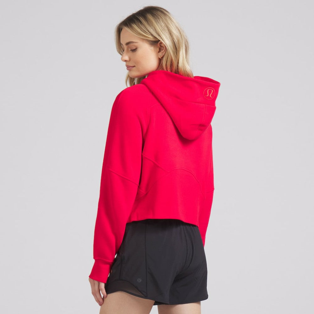 Chicago Blackhawks lululemon Women's Scuba Oversized Half-Zip Hoodie - True Red - NHL 202151269