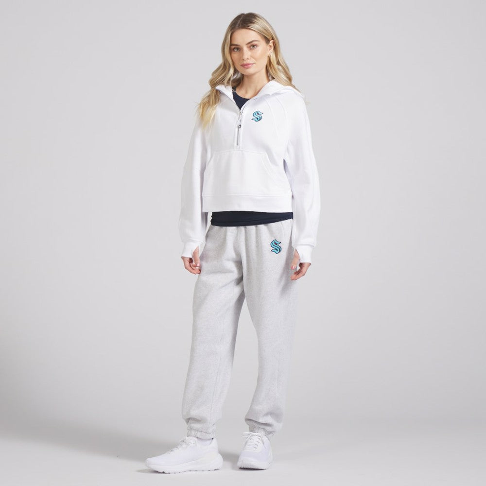 Seattle Kraken lululemon Women's Scuba Oversized Half-Zip Hoodie - White - NHL 202151270