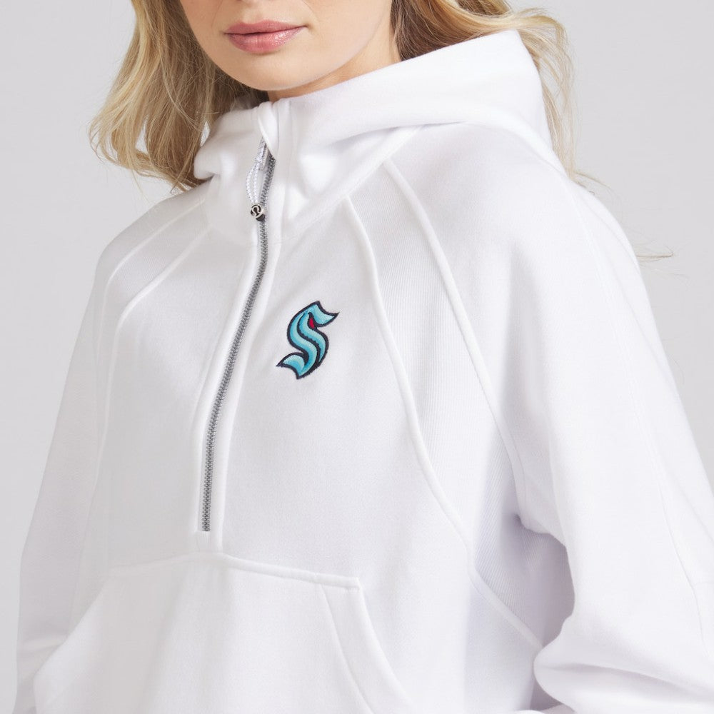 Seattle Kraken lululemon Women's Scuba Oversized Half-Zip Hoodie - White - NHL 202151270