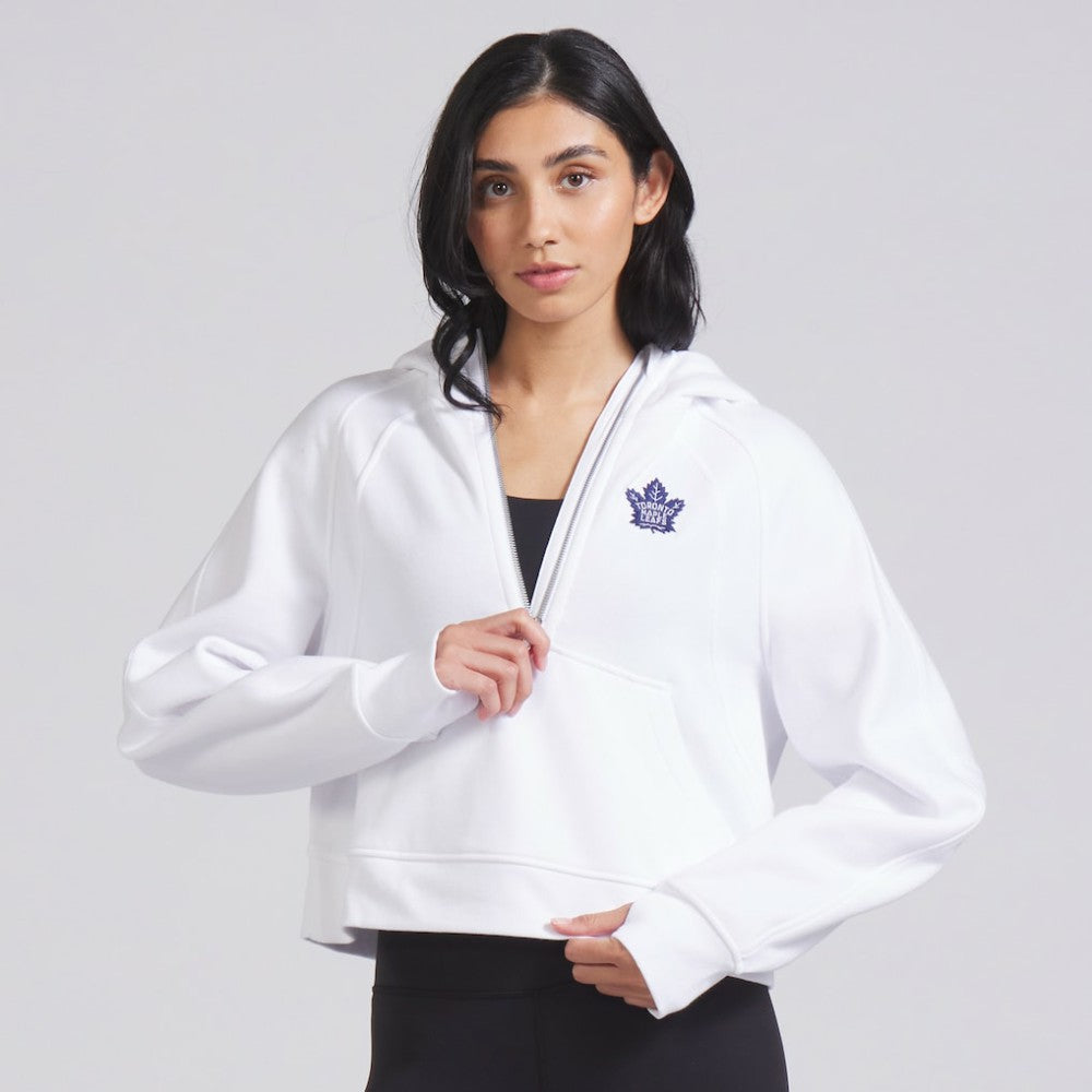 Toronto Maple Leafs lululemon Women's Scuba Oversized Half-Zip Hoodie - White - NHL 202151273