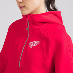 Detroit Red Wings lululemon Women's Scuba Oversized Half-Zip Hoodie - True Red - NHL 202151275