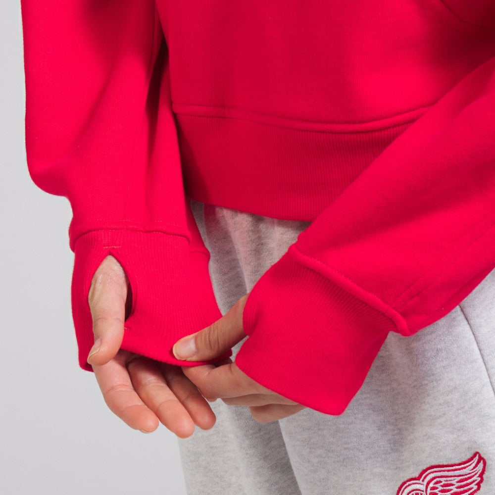 Detroit Red Wings lululemon Women's Scuba Oversized Half-Zip Hoodie - True Red - NHL 202151275