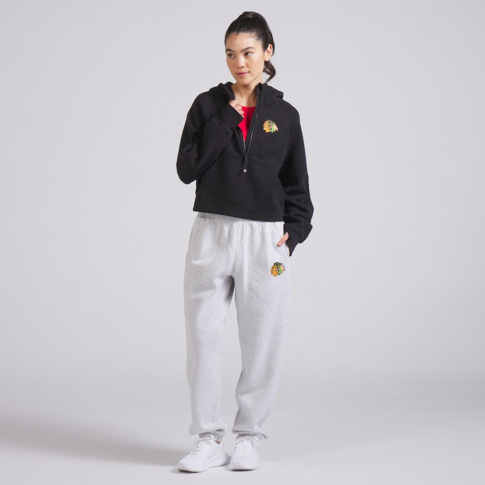 Chicago Blackhawks lululemon Women's Scuba Oversized Half-Zip Hoodie - Black - NHL 202151278