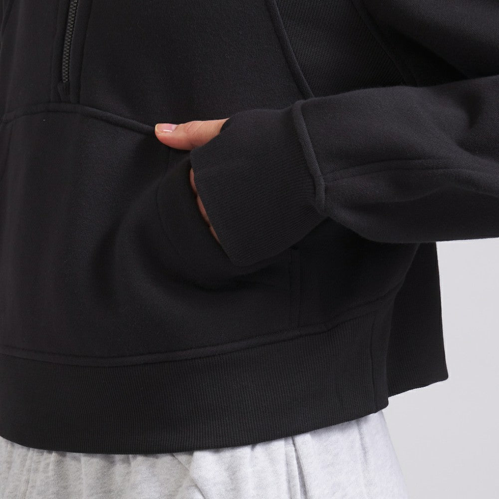 Chicago Blackhawks lululemon Women's Scuba Oversized Half-Zip Hoodie - Black - NHL 202151278